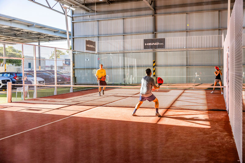 Padel Game Being Played at Padel Fit Court 1